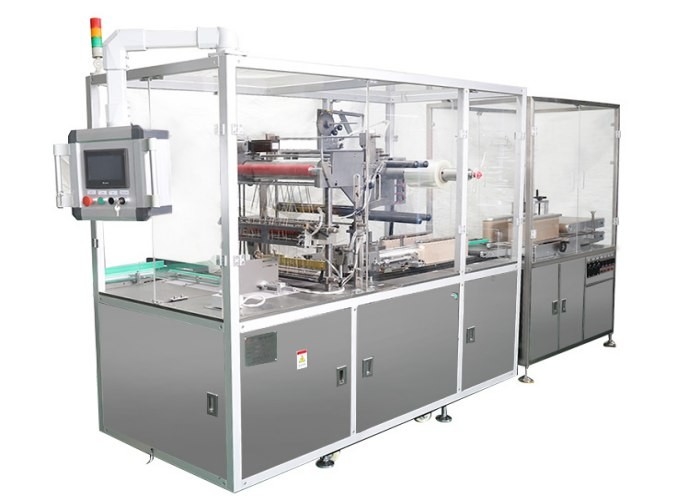 Rubber Stationery Cellophane Packaging Machine Tear Tape Equipped Over Wrapping