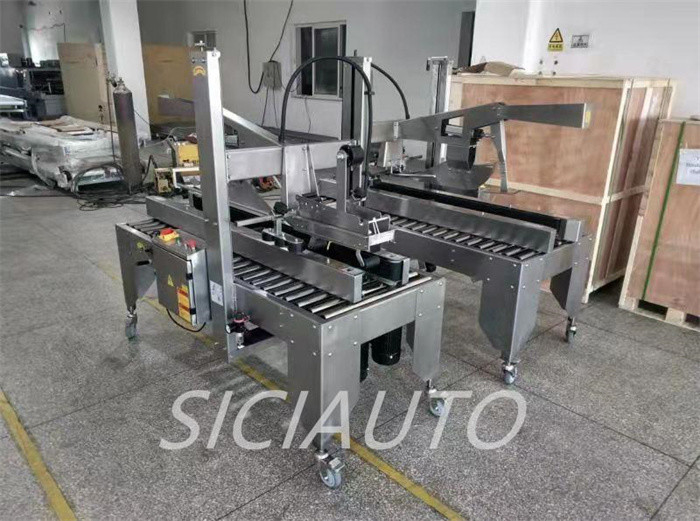 150-500mm Fully Automatic Carton Sealing Machine Ss304 Cardboard Box Sealer