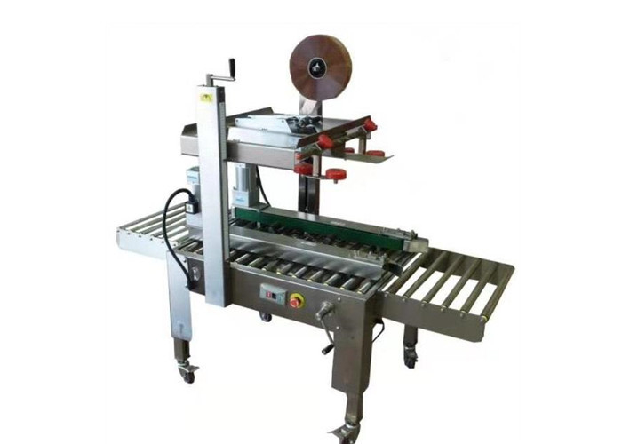 SS304 Manual Carton Case Sealer Semi Auto Hot Melt Glue Top And Bottom